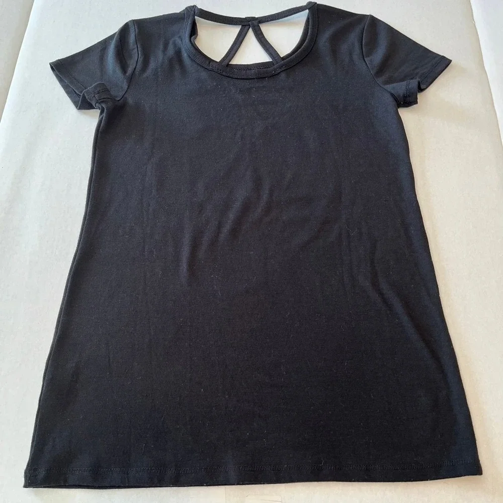 Justice NEW YORK CITY black short sleeve t-shirt shirt Girls‎ size 10